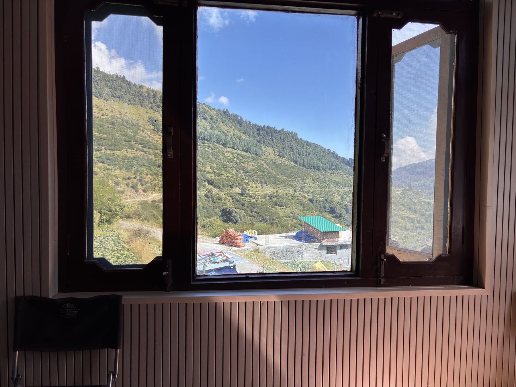Ridge lines from a guest room window